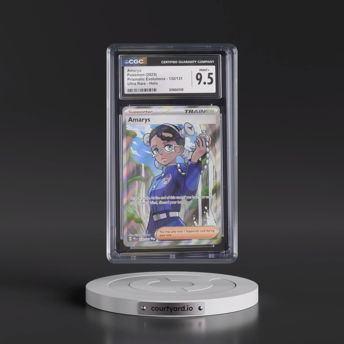 2025 Pokémon Pre EN-Prismatic Evolutions #132 Amarys - Ultra Rare (CGC 9.5 MINT+)