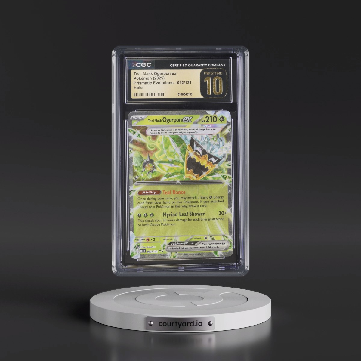 2024 Prismatic Evolutions - PRE EN #012/131 Teal Mask Ogerpon ex - Holo (CGC 10 PRISTINE)