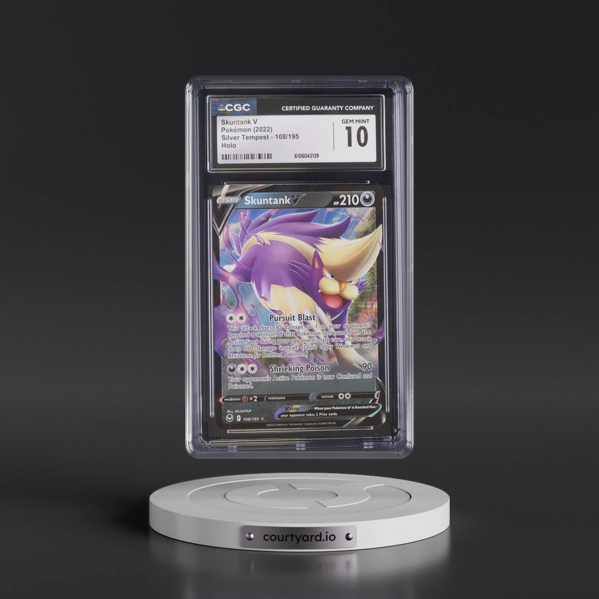 2022 Silver Tempest #108/195 Skuntank V - Holo (CGC 10 GEM MINT)