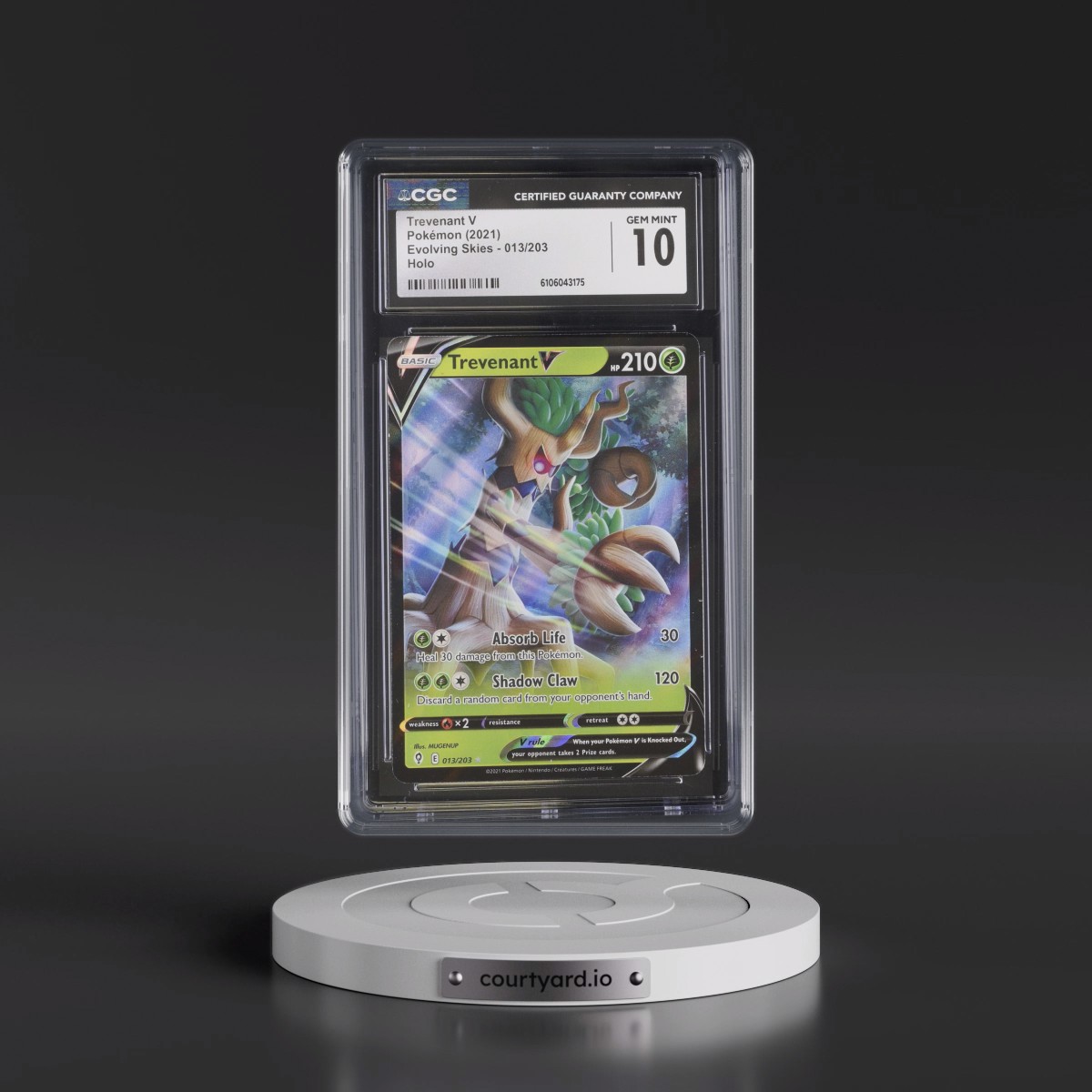 2021 Evolving Skies #013/203 Trevenant V - Holo (CGC 10 GEM MINT)