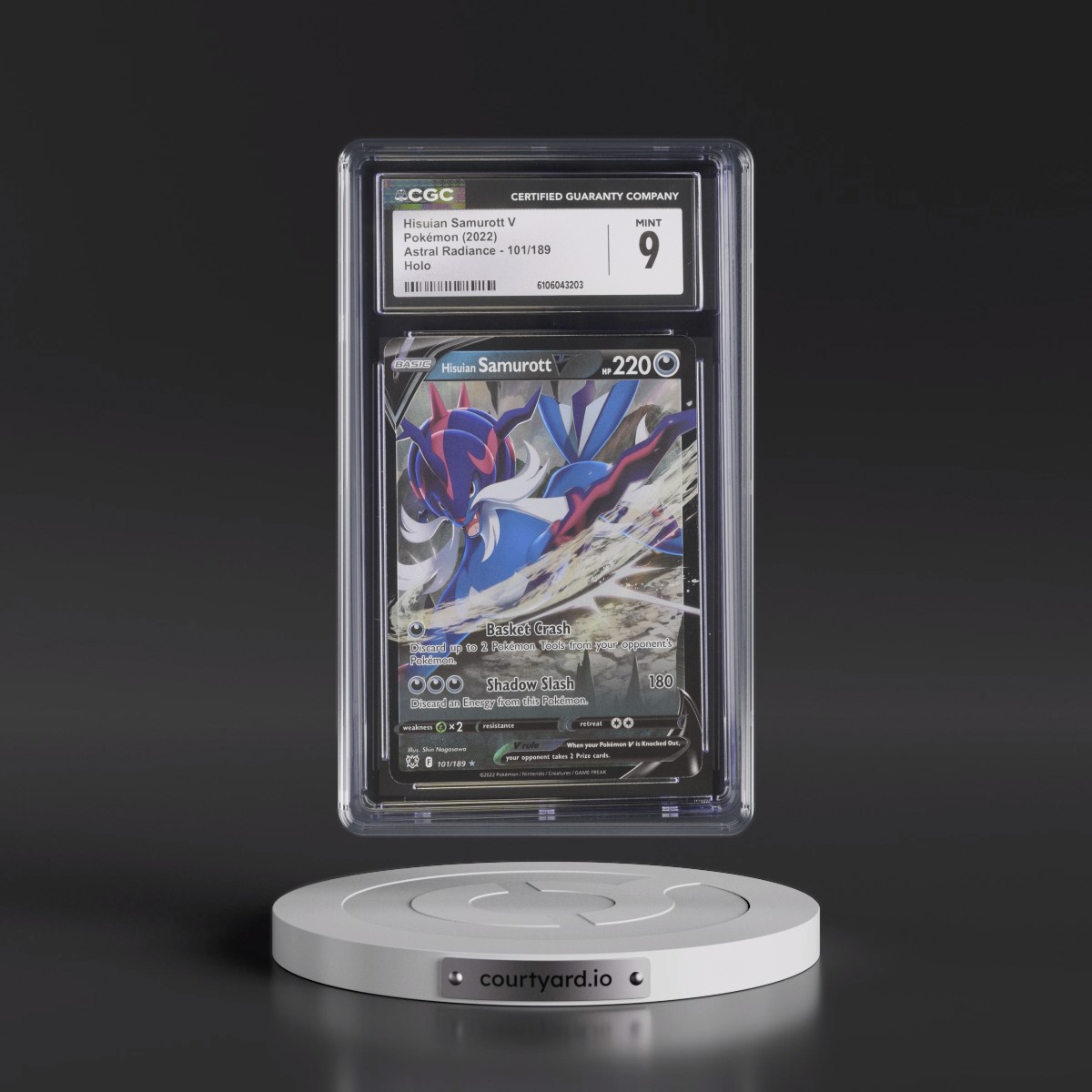 Astral Radiance #101/189 Hisuian Samurott V - Holo (CGC 9 MINT)