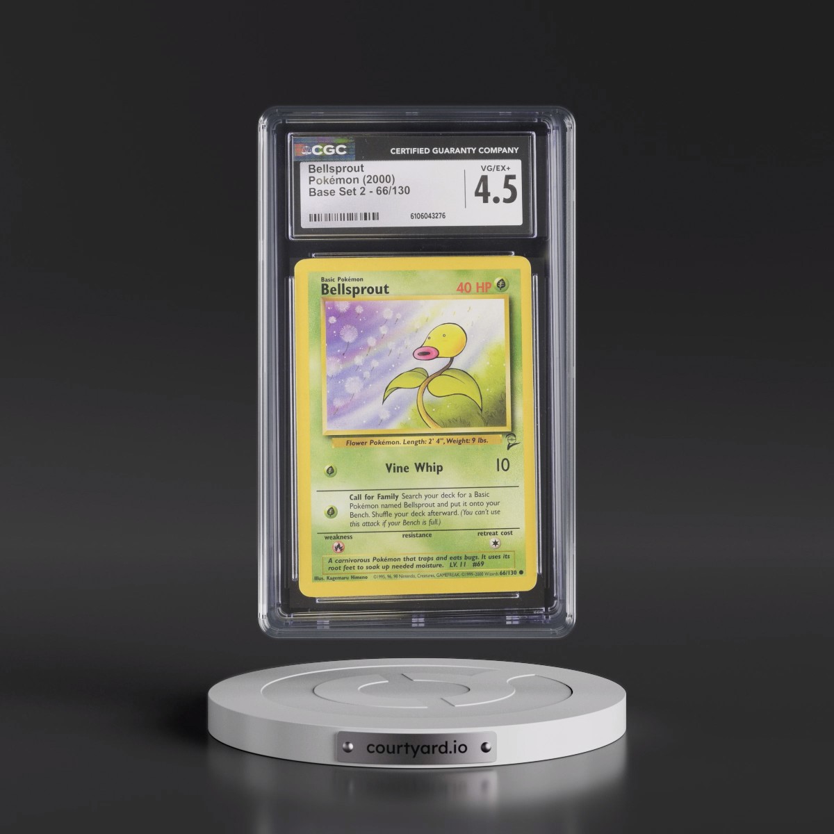 2000 Base Set 2 #66/130 Bellsprout (CGC 4.5 VG-EX+)
