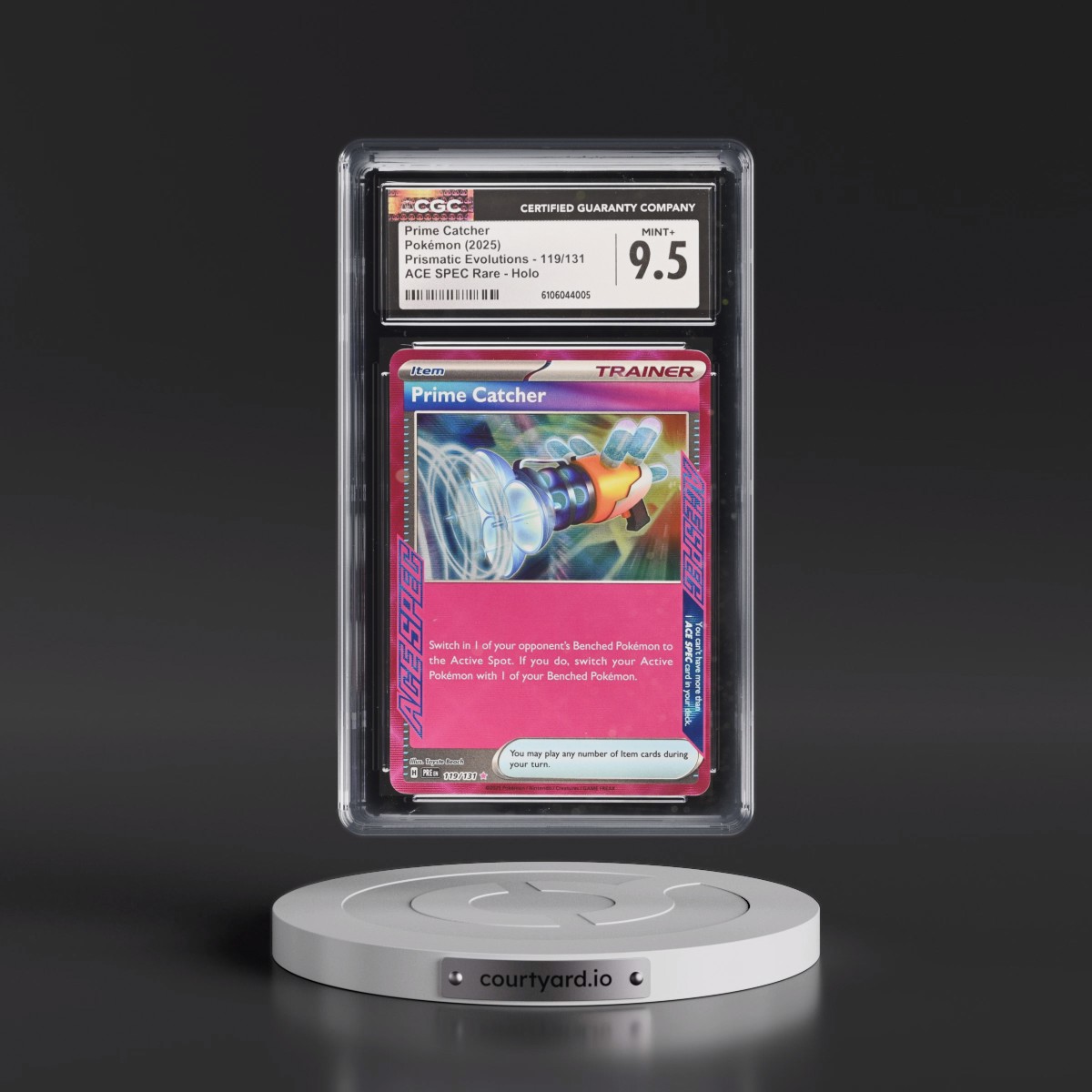 2024 Prismatic Evolutions - PRE EN #119/131 Prime Catcher - ACE SPEC Rare Holo (CGC 9.5 MINT+)