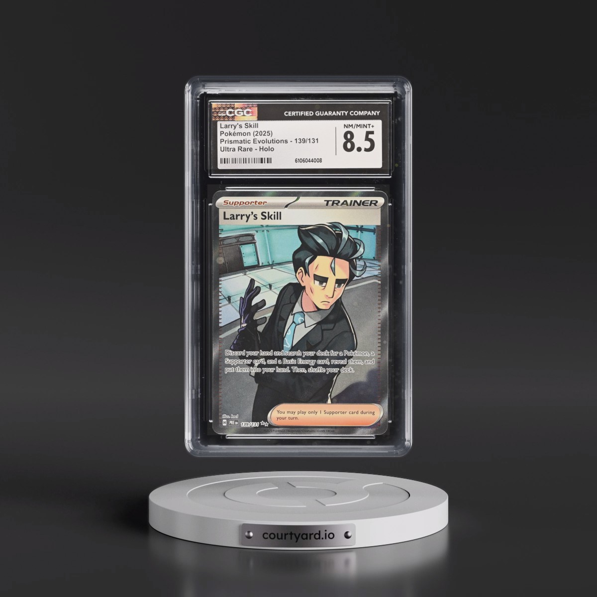 2025 Pokémon Pre EN-Prismatic Evolutions #139 Larry's Skill - Ultra Rare (CGC 8.5 NM-MT+)