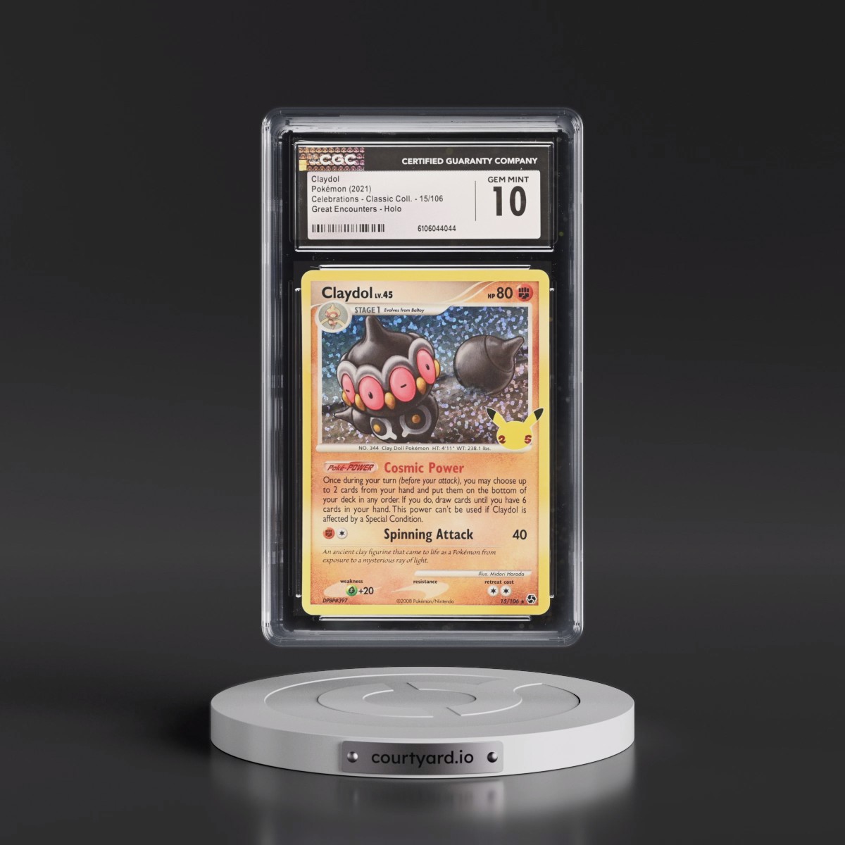 2021 Pokémon Celebrations Classic Collection #15 Claydol - Holo (CGC 10 GEM MINT)