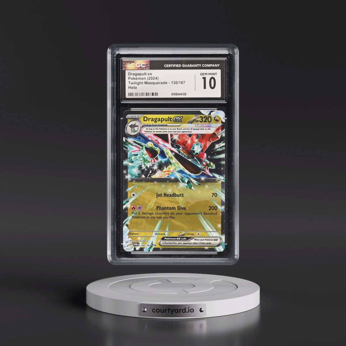 2024 Pokémon Twm EN-Twilight Masquerade #130 Dragapult EX - Holo (CGC 10 GEM MINT)