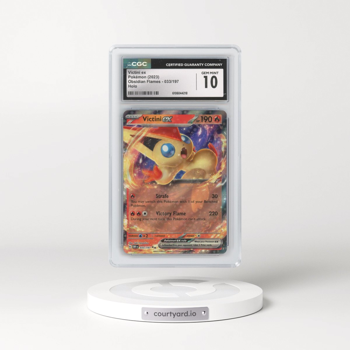 2023 Obsidian Flames - OBF EN #033/197 Victini ex - Holo (CGC 10 GEM MINT)