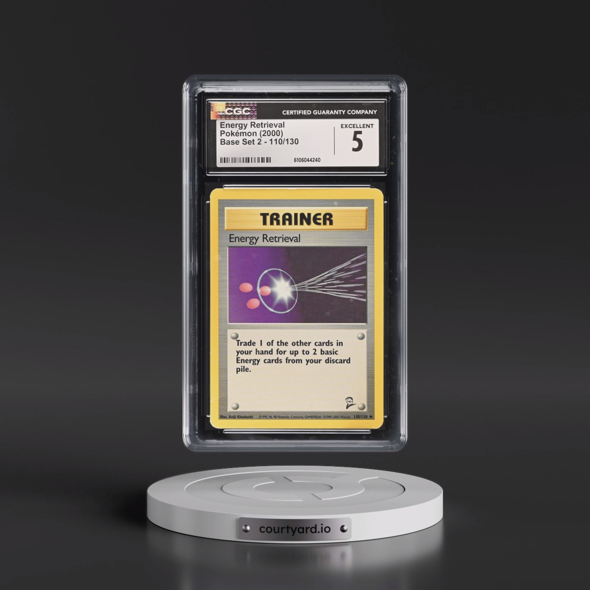 2000 Base Set 2 #110/130 Energy Retrieval (CGC 5 EX)