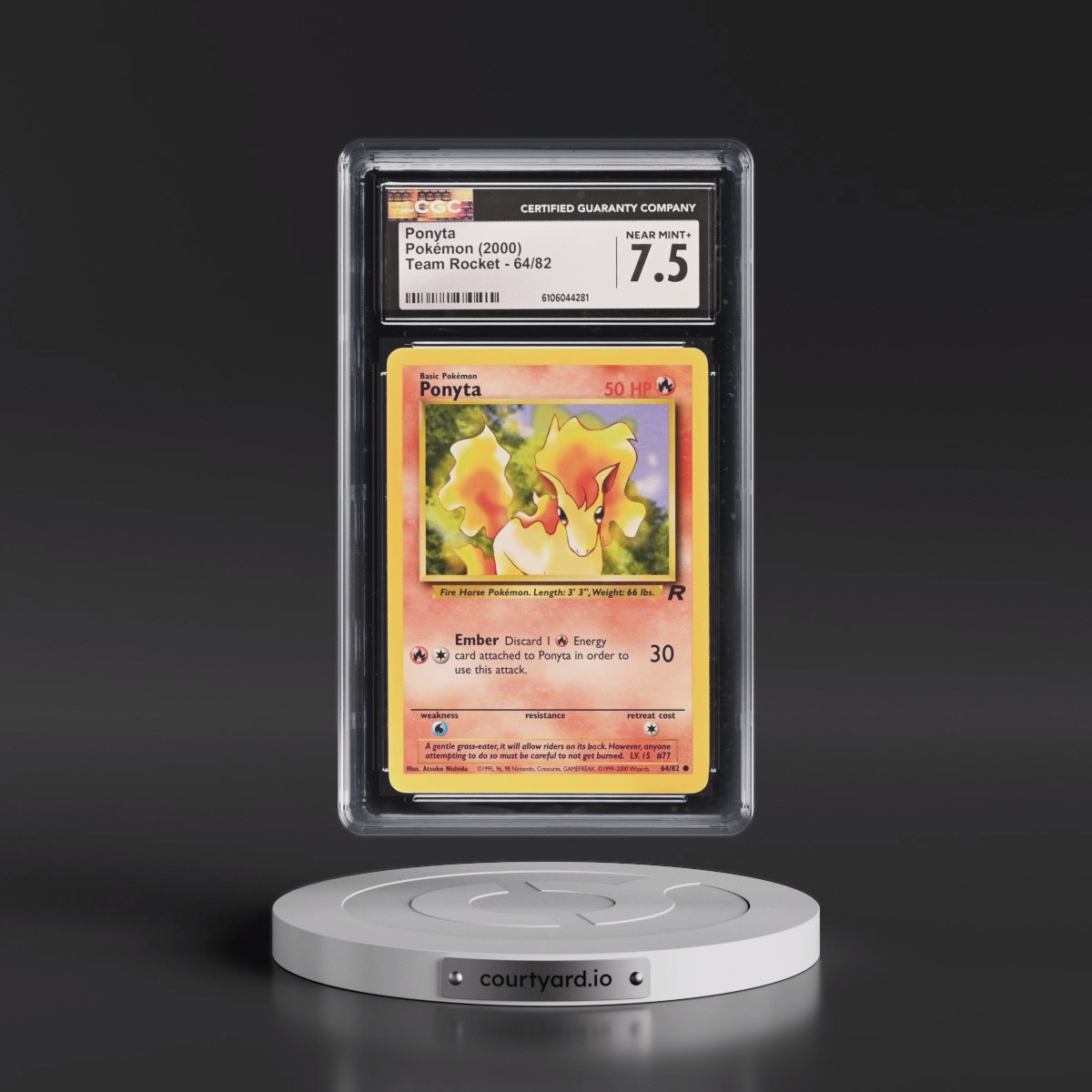 1999 Team Rocket #64/82 Ponyta (CGC 7.5 NM+)