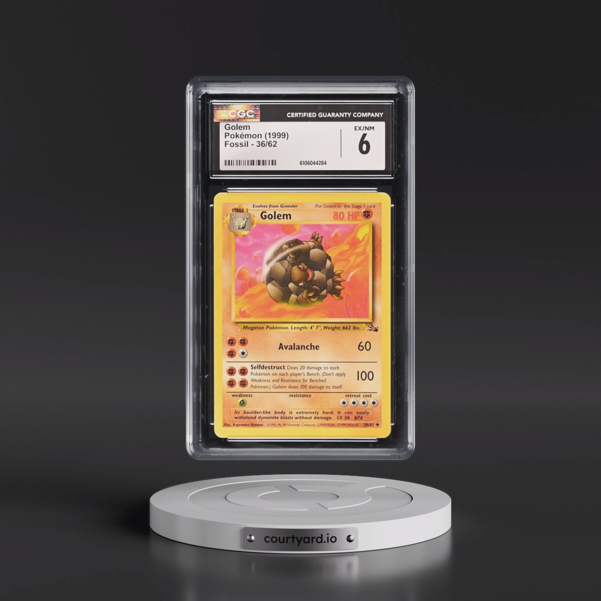 1999 Fossil #36/62 Golem (CGC 6 EX-NM)