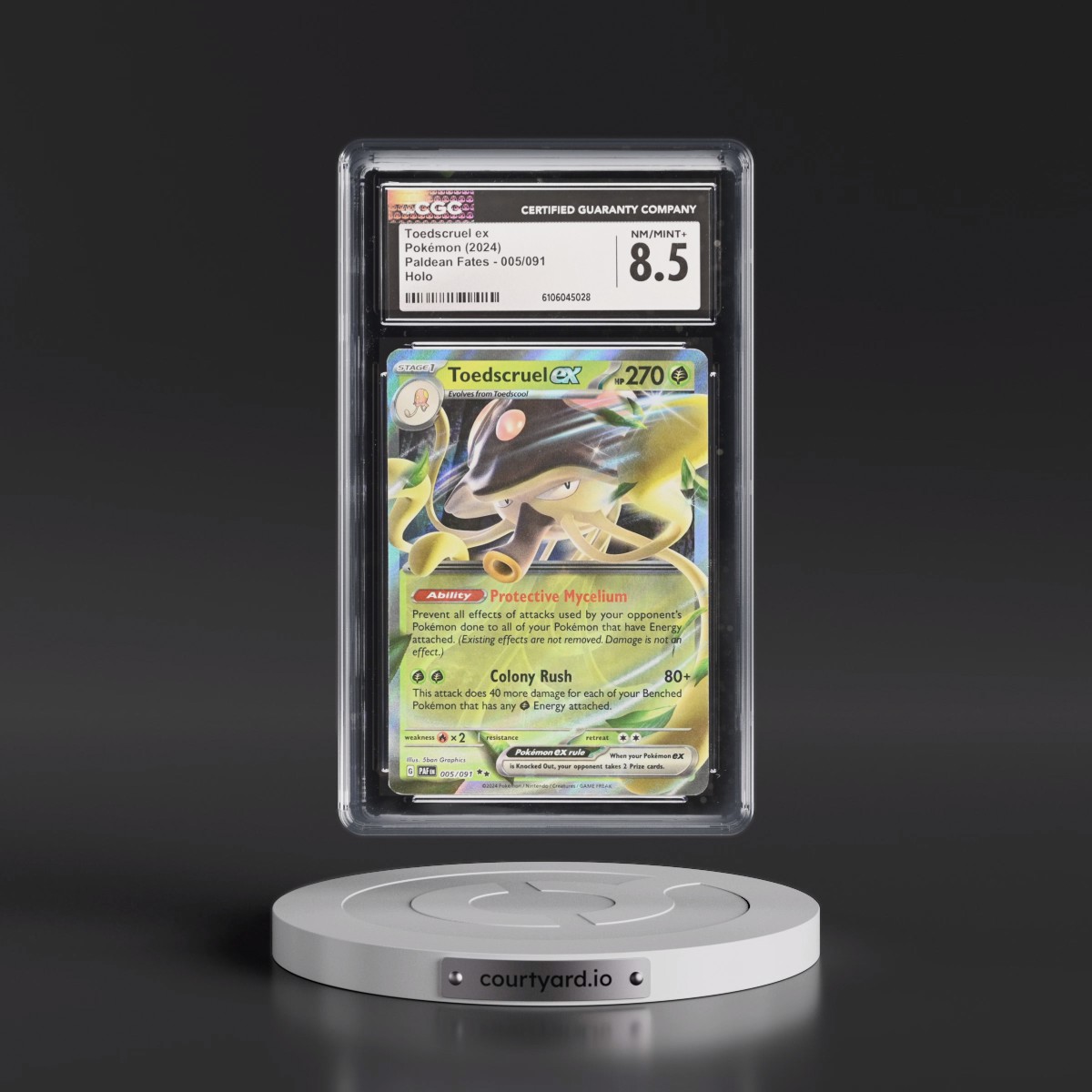 2024 Paldean Fates - PAF EN #005/091 Toedscruel ex - Holo (CGC 8.5 NM-MT+)