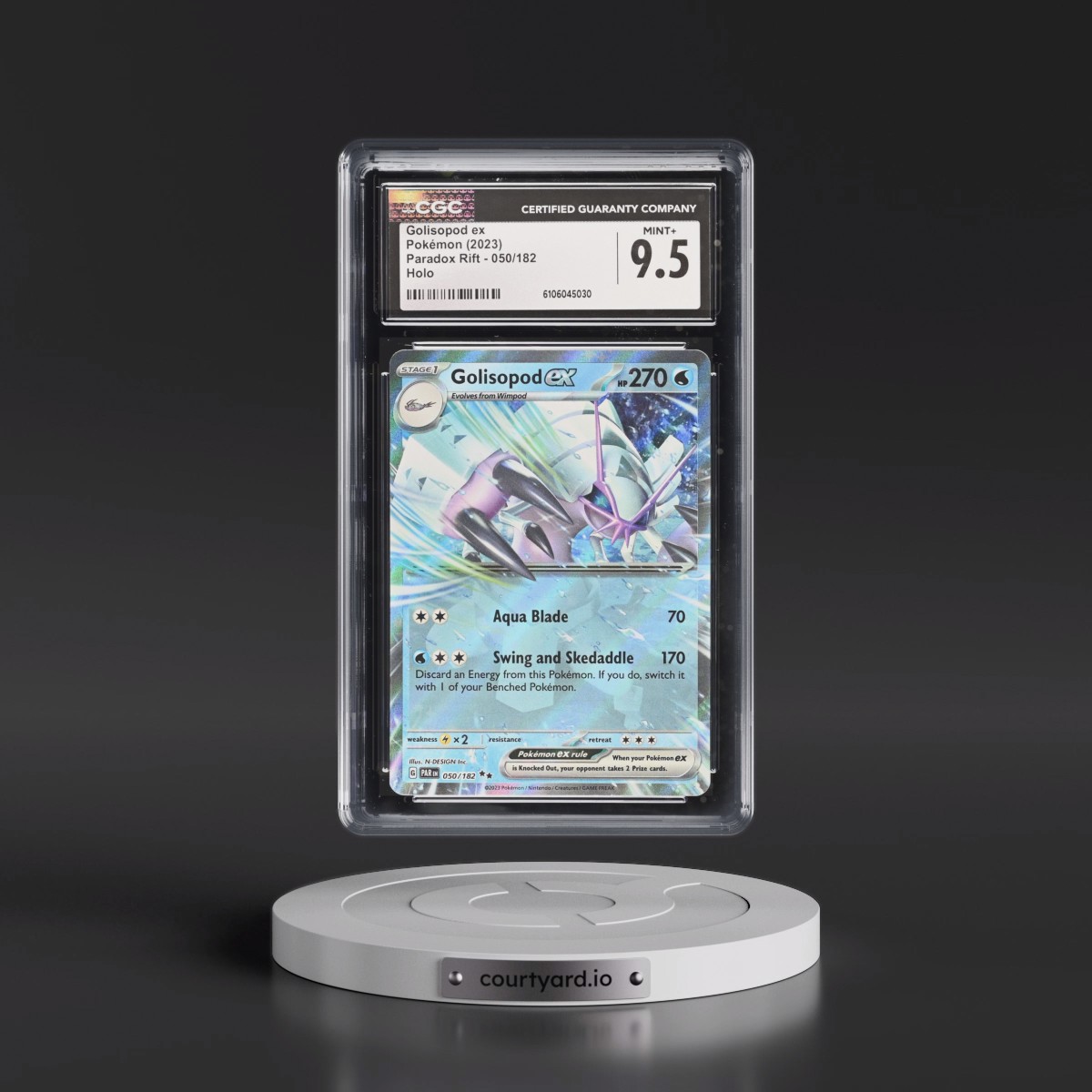 2023 Pokémon Par EN-Paradox Rift #050 Golisopod EX - Holo (CGC 9.5 MINT+)