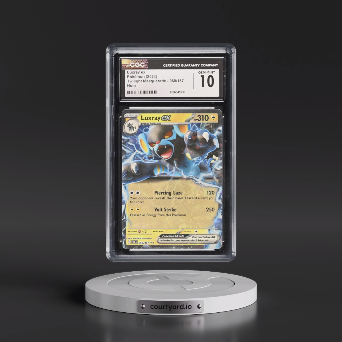 2024 Twilight Masquerade - TWM EN #068/167 Luxray ex - Holo (CGC 10 GEM MINT)