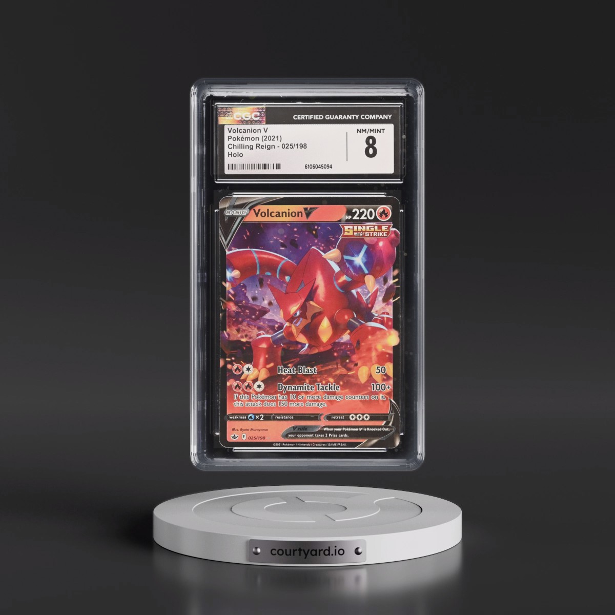 2021 Chilling Reign #025/198 Volcanion V - Holo (CGC 8 NM-MT)
