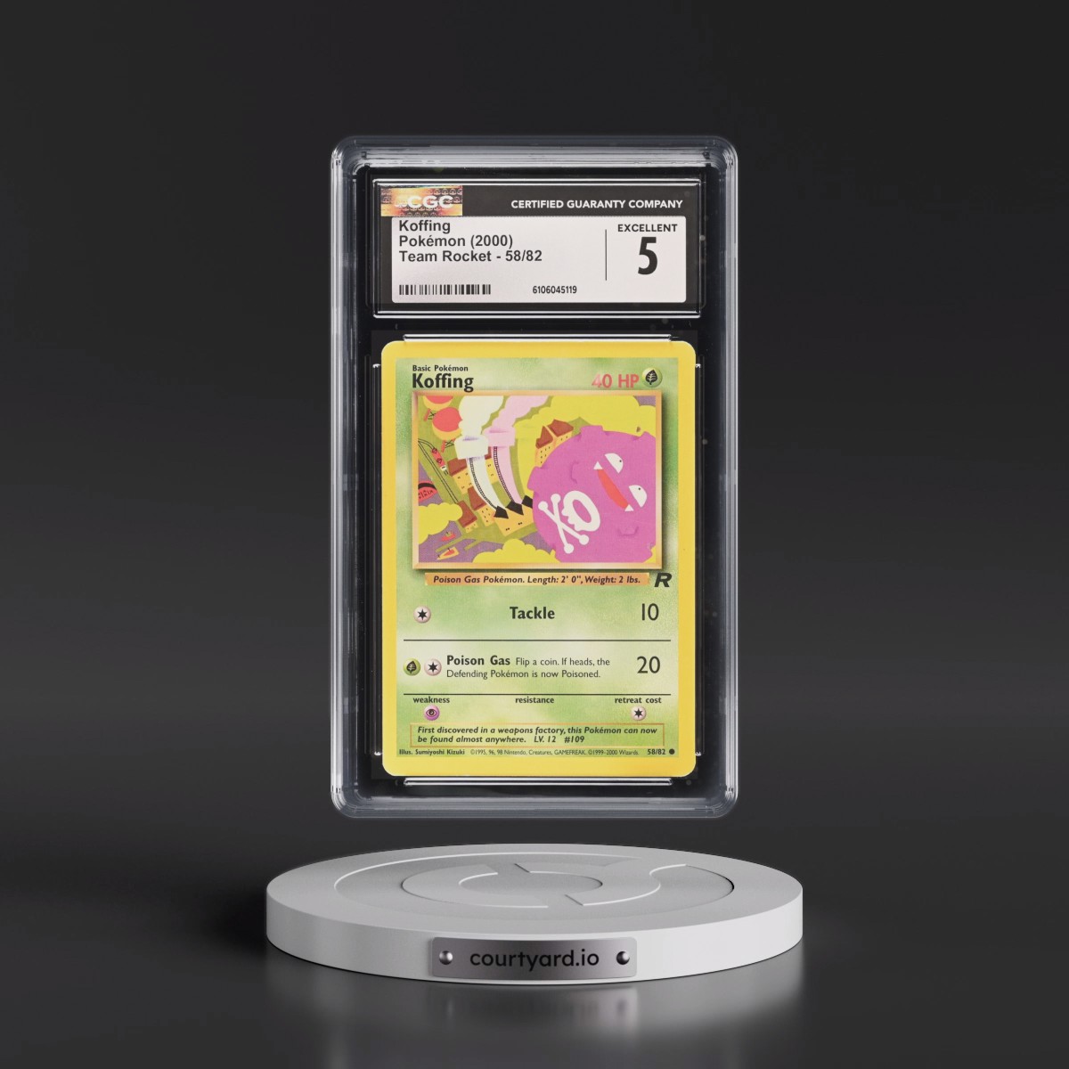 1999 Team Rocket #58/82 Koffing (CGC 5 EX)
