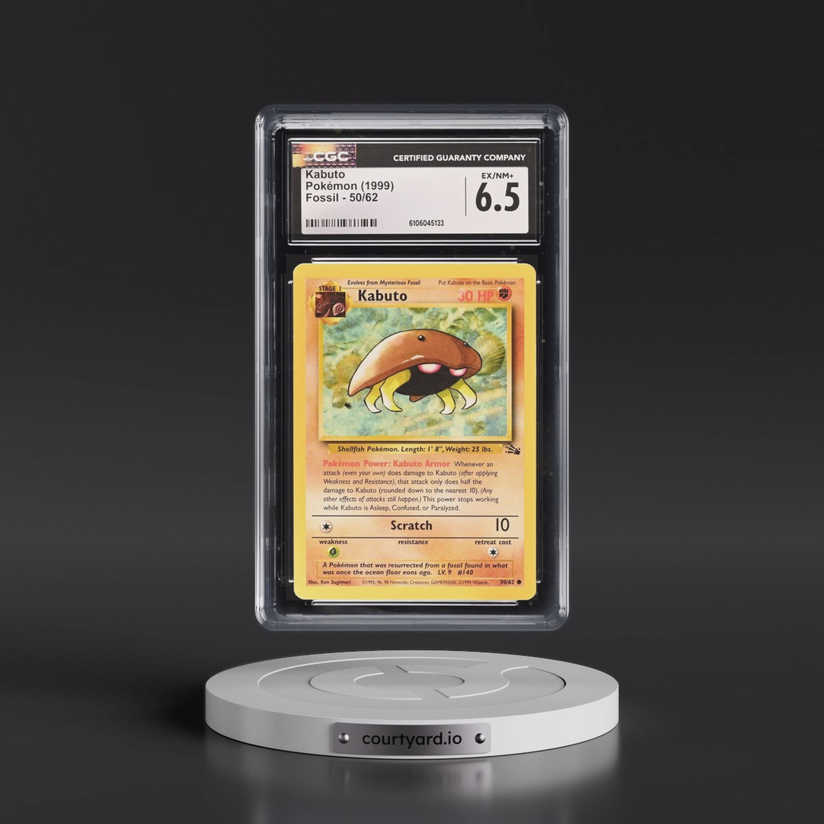 1999 Fossil #50/62 Kabuto (CGC 6.5 EX-NM+)