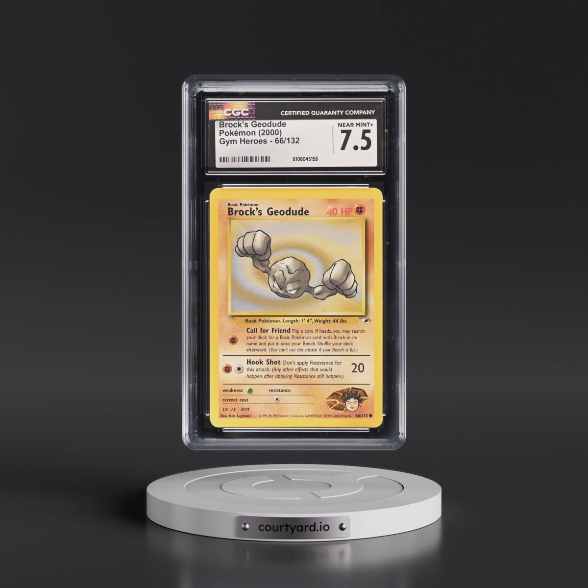 2000 Gym Heroes #66/132 Brock's Geodude (CGC 7.5 NM+)