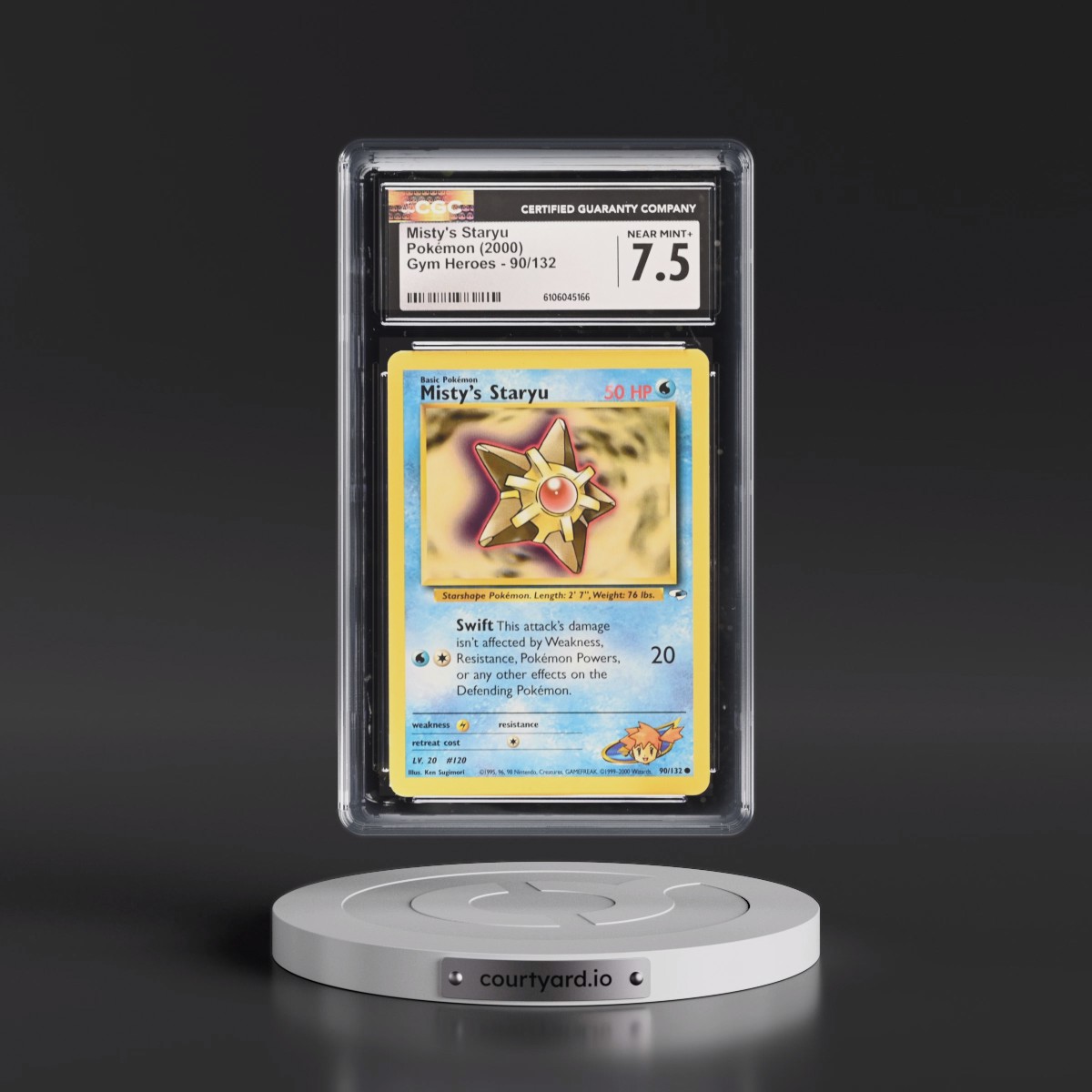 2000 Gym Heroes #90/132 Misty's Staryu (CGC 7.5 NM+)
