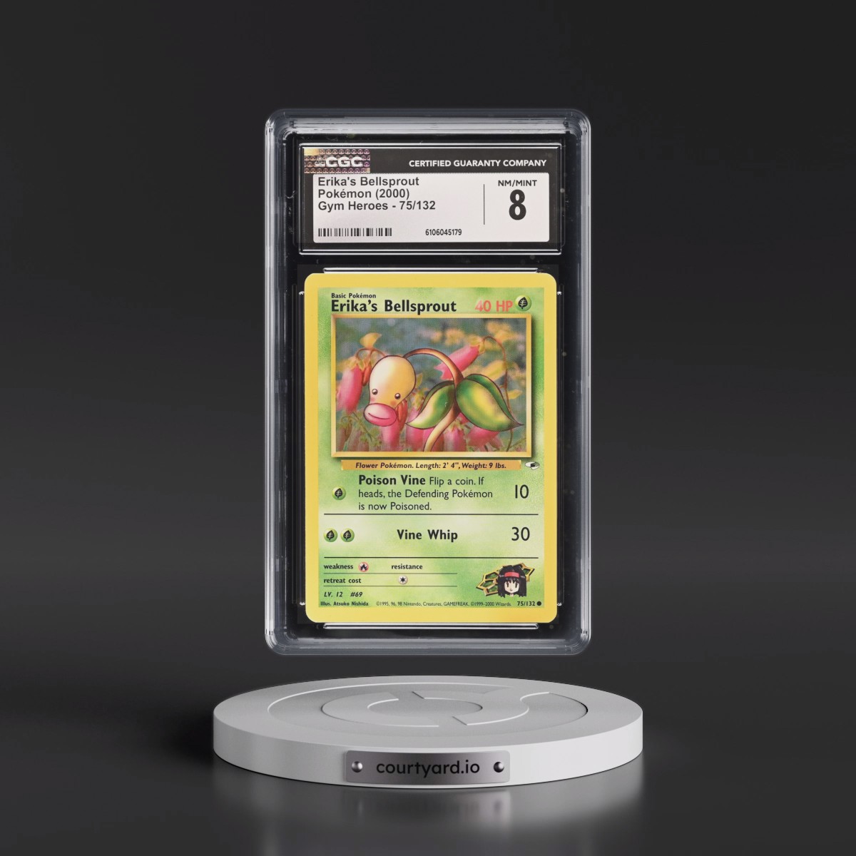 2000 Gym Heroes #75/132 Erika's Bellsprout (CGC 8 NM-MT)