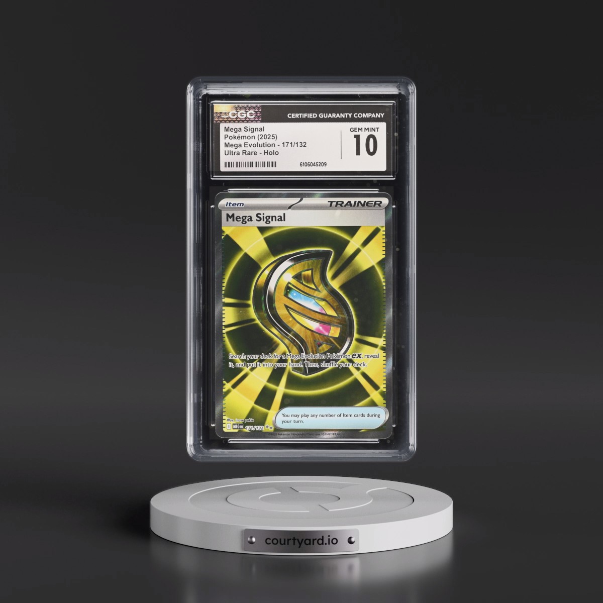 2025 Mega Evolution - MEG EN #171/132 Mega Signal - Ultra Rare Holo (CGC 10 GEM MINT)