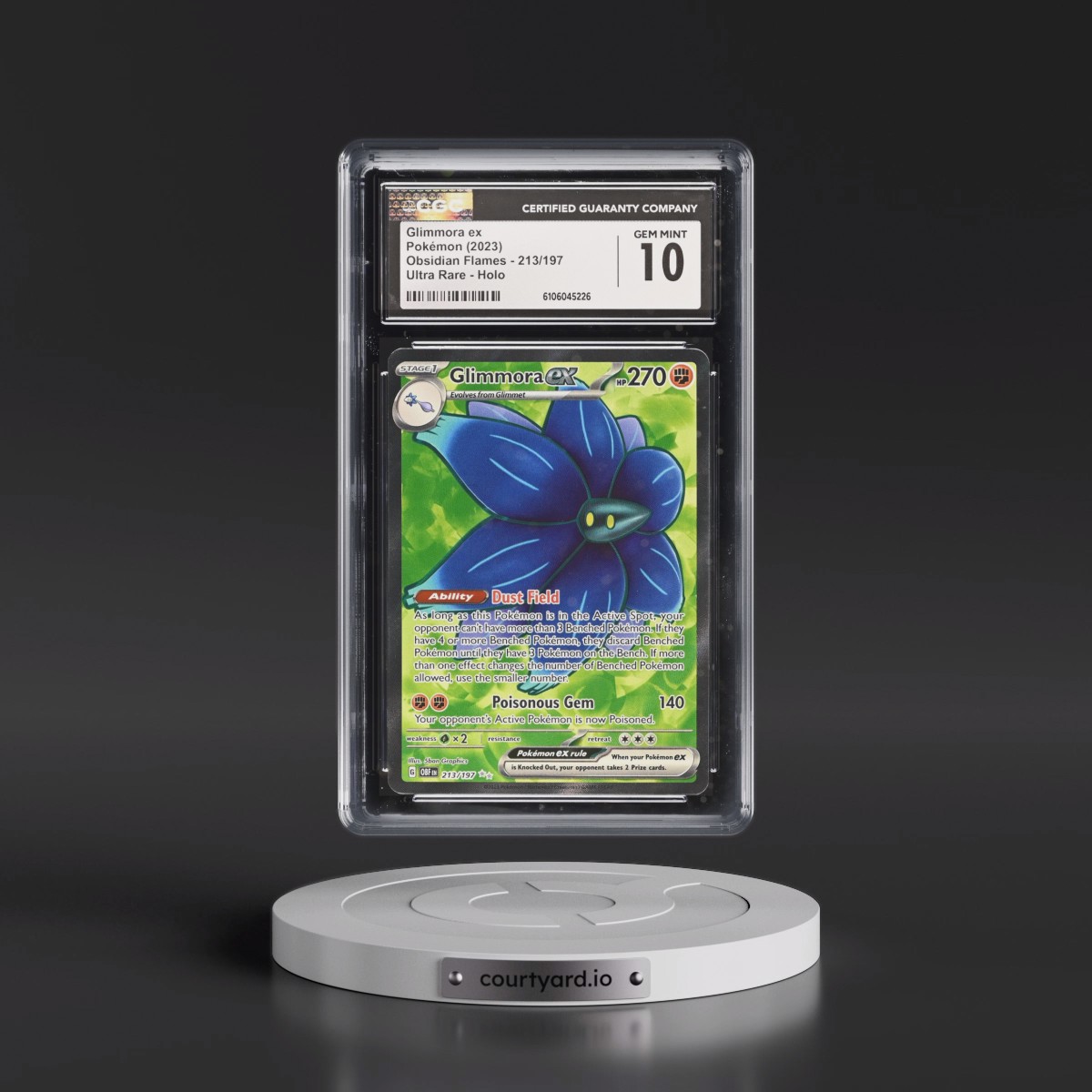 2023 Obsidian Flames - OBF EN #213/197 Glimmora ex - Ultra Rare Holo (CGC 10 GEM MINT)