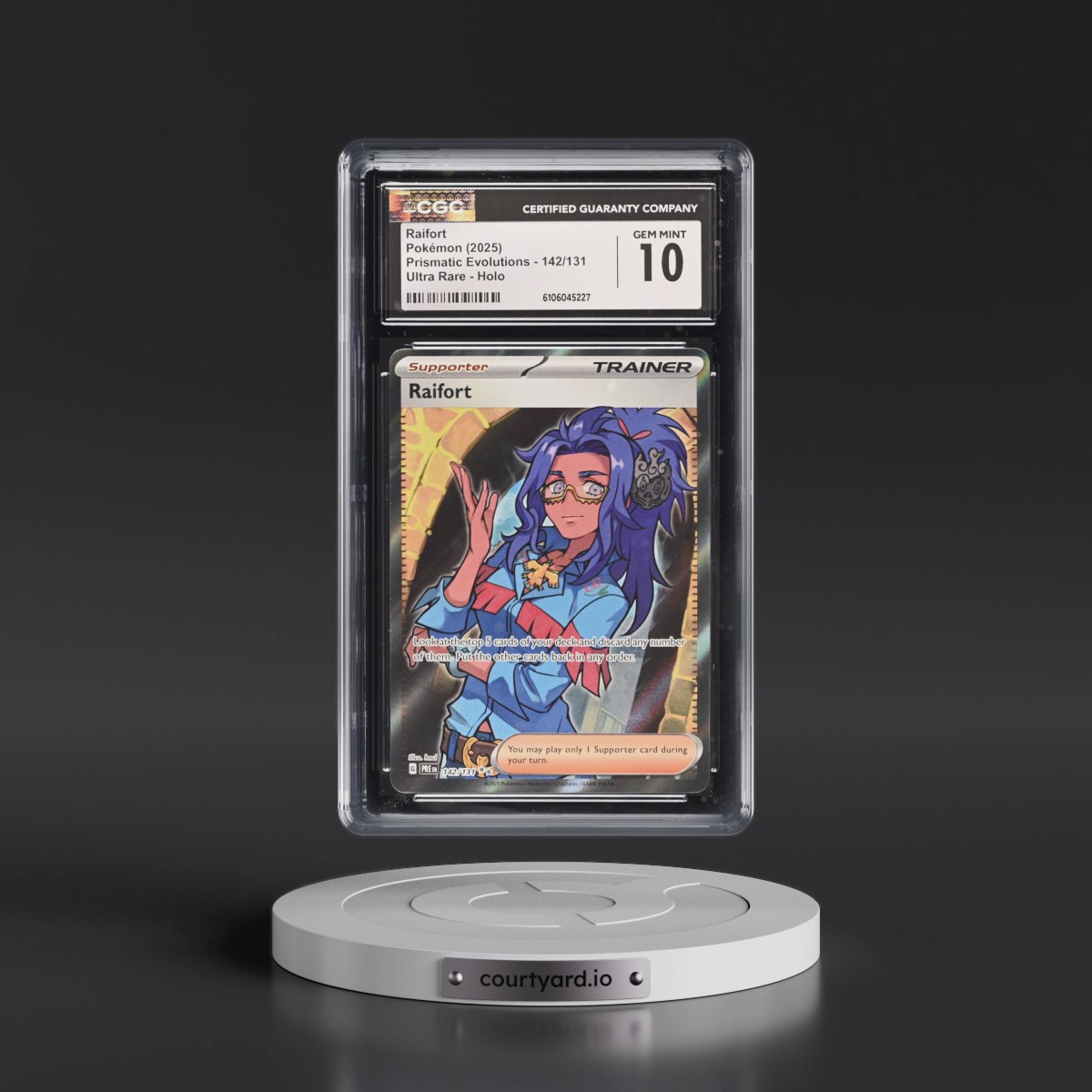 2025 Prismatic Evolutions - PRE EN #142/131 Raifort - Ultra Rare Holo (CGC 10 GEM MINT)