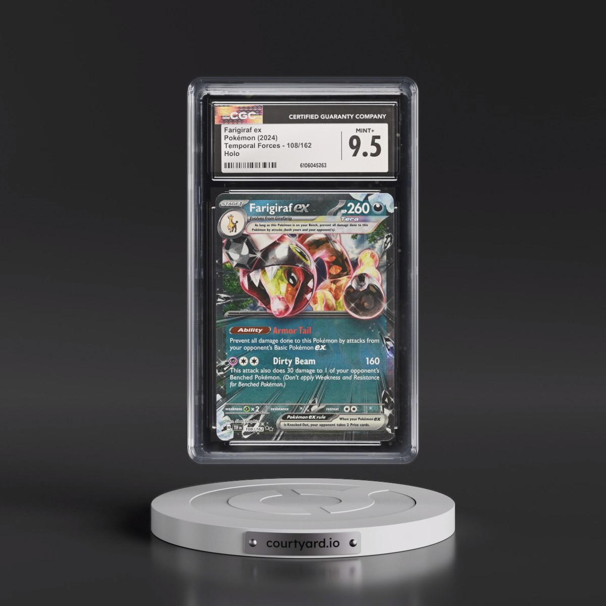 2024 Pokémon Tef EN-Temporal Forces Farigiraf EX - Holo #108 CGC 9.5