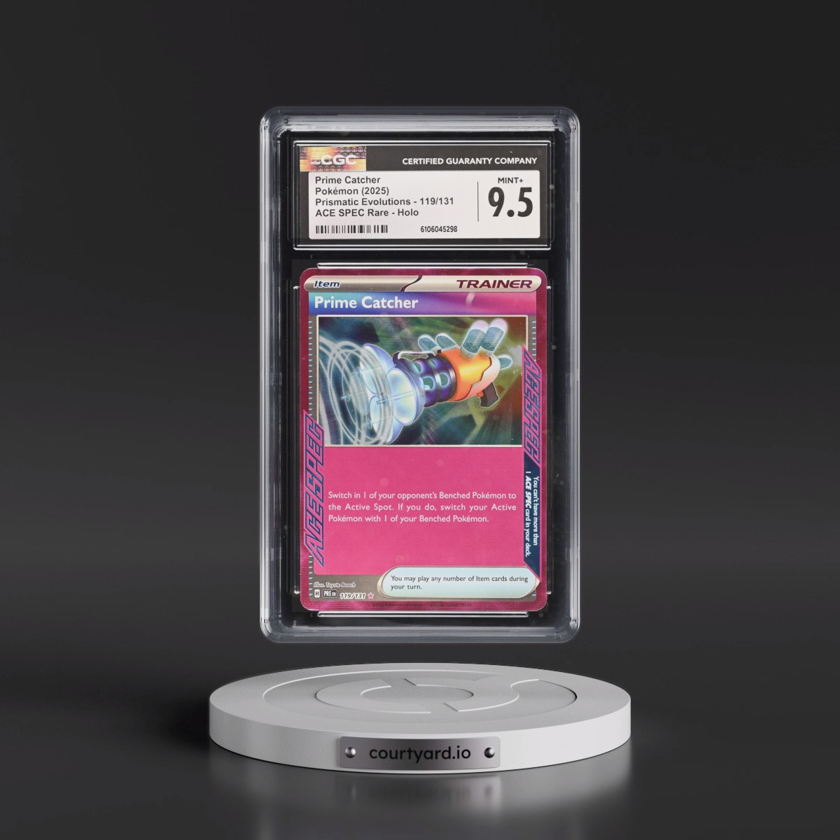 2024 Prismatic Evolutions - PRE EN #119/131 Prime Catcher - ACE SPEC Rare Holo (CGC 9.5 MINT+)