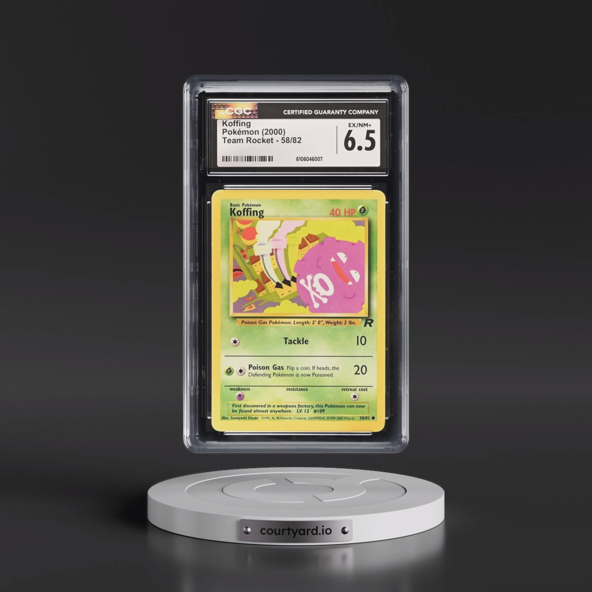 1999 Team Rocket #58/82 Koffing (CGC 6.5 EX-NM+)