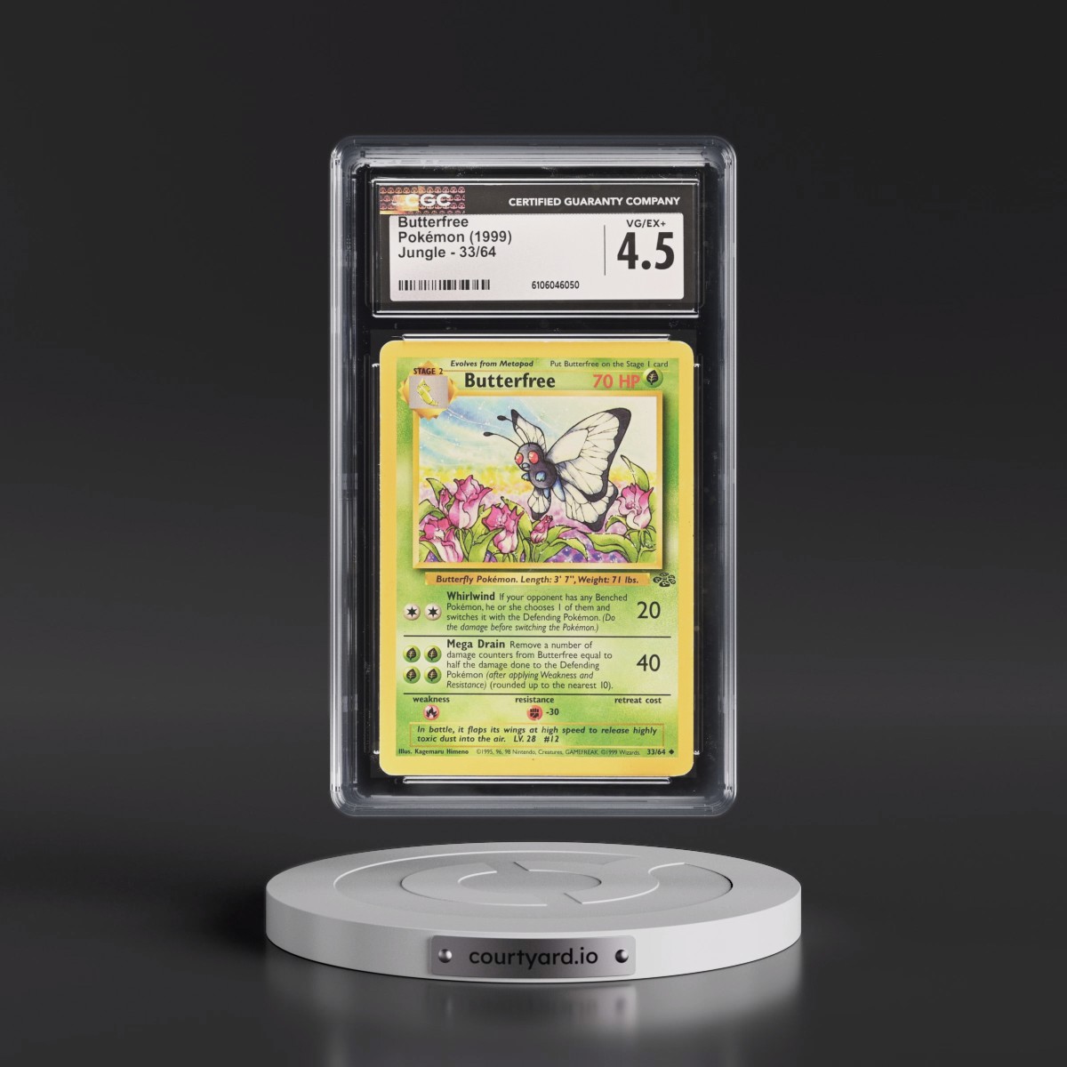 1999 Jungle #33/64 Butterfree (CGC 4.5 VG-EX+)