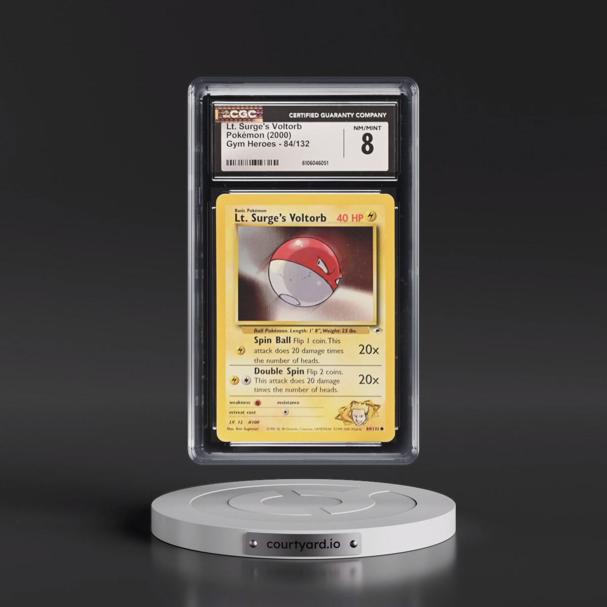 2000 Gym Heroes #84/132 Lt. Surge's Voltorb (CGC 8 NM-MT)