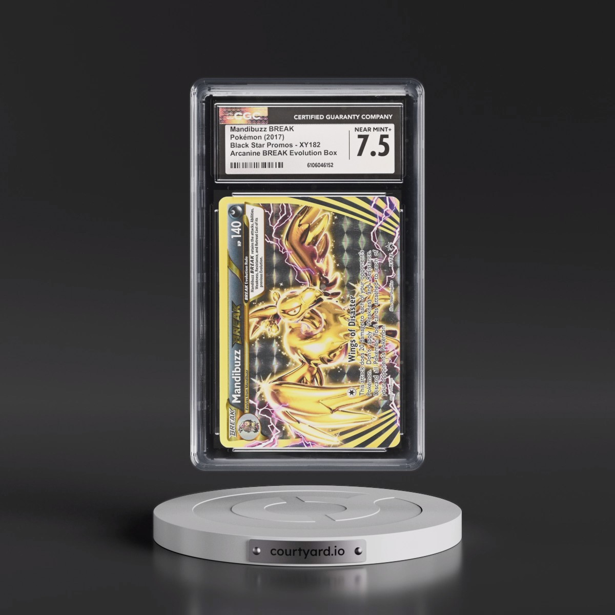 2013 Black Star Promos #XY182 Mandibuzz BREAK - Arcanine BREAK Evolution Box (CGC 7.5 NM+)