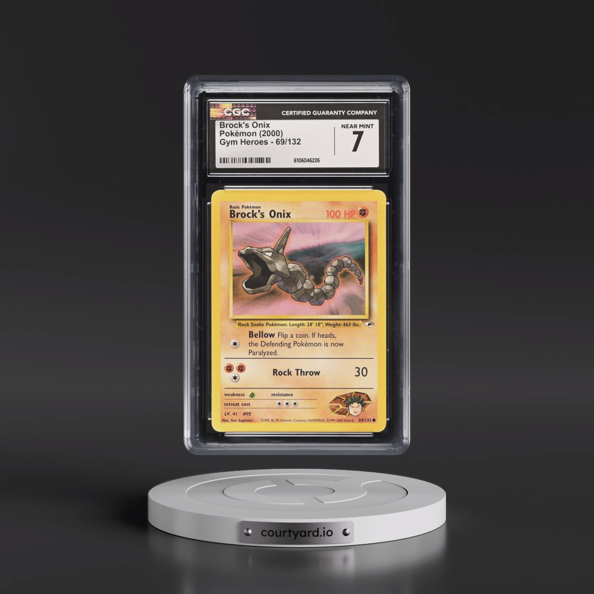 2000 Gym Heroes #69/132 Brock's Onix (CGC 7 NM)