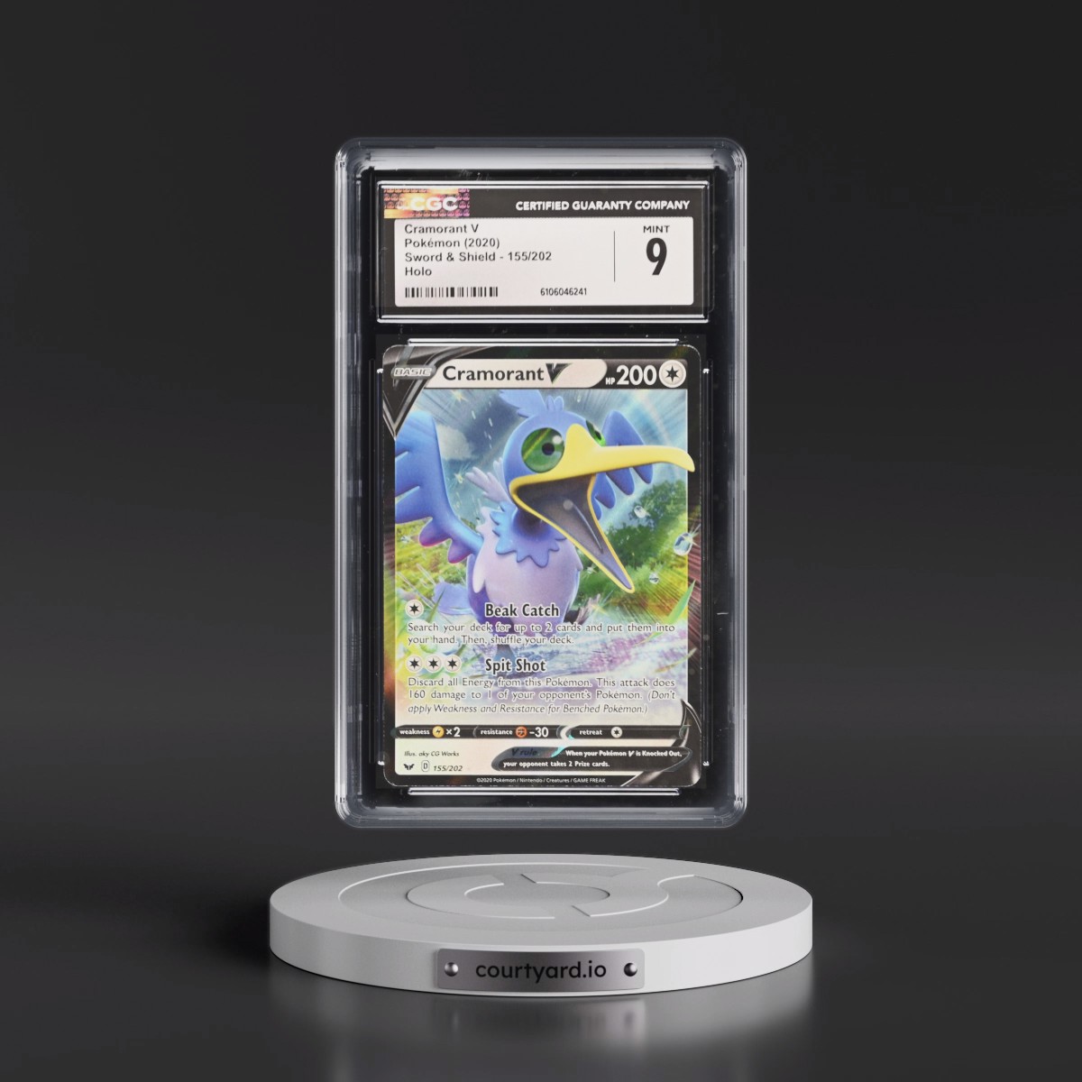 2020 Sword & Shield #155/202 Cramorant V - Holo (CGC 9 MINT)