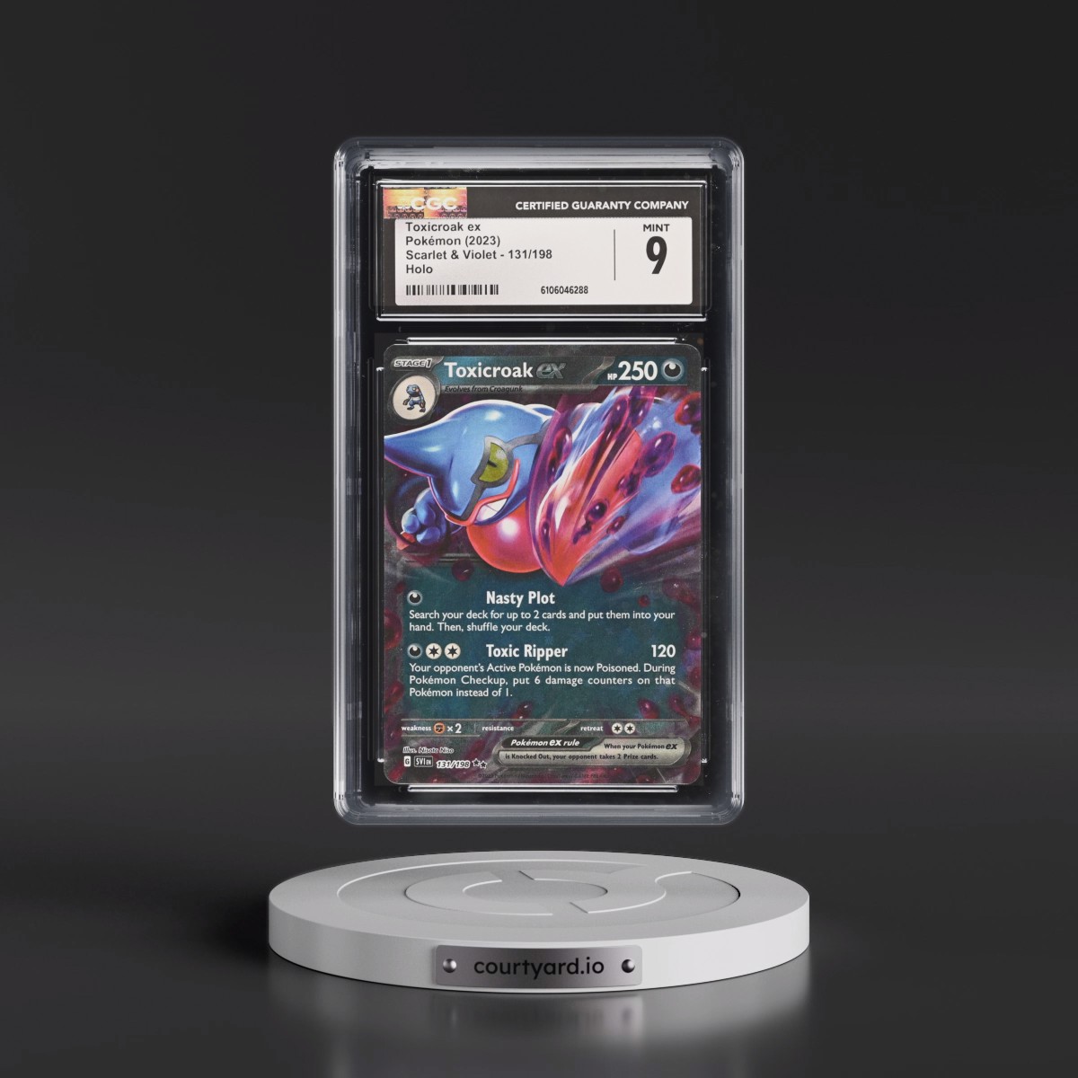 2023 Pokémon Svi EN-Scarlet & Violet #131 Toxicroak EX - Holo (CGC 9 MINT)