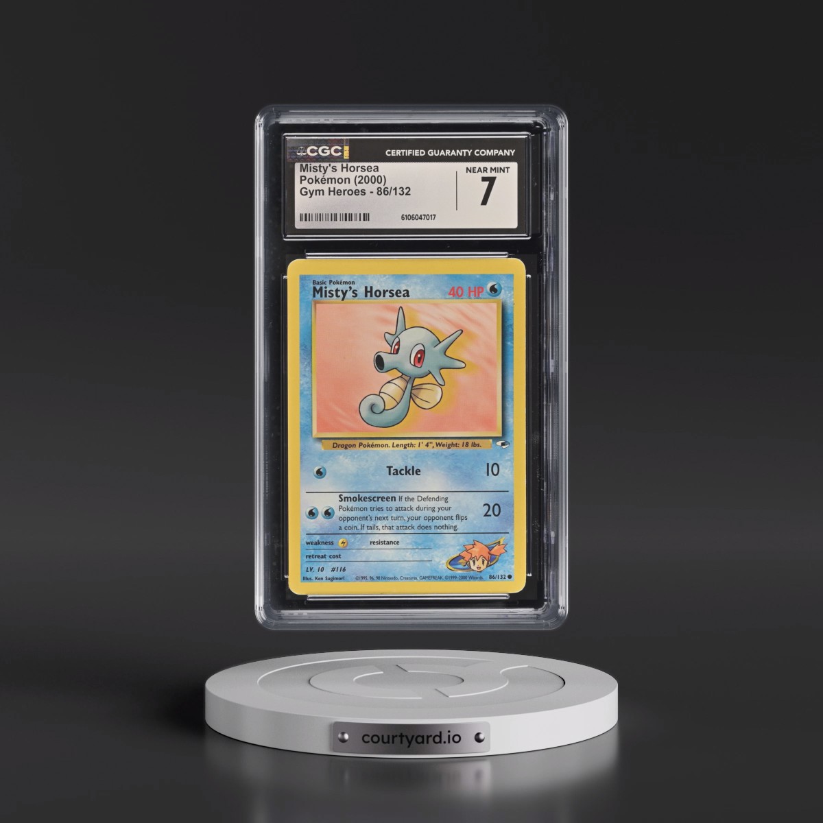2000 Gym Heroes #86/132 Misty's Horsea (CGC 7 NM)