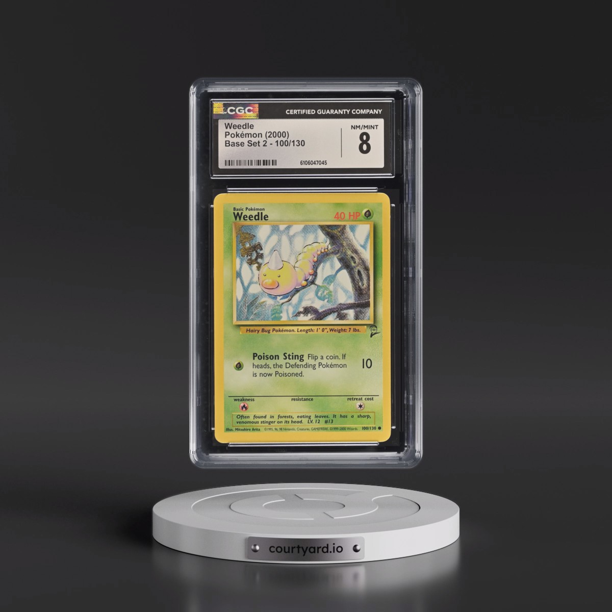 2000 Base Set 2 #100/130 Weedle (CGC 8 NM-MT)