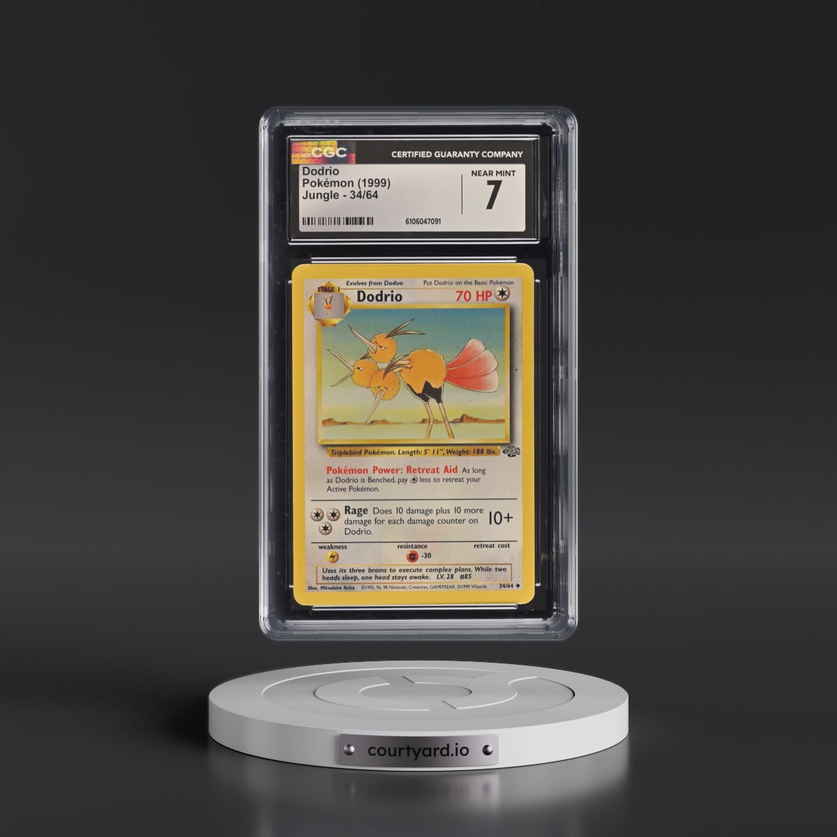 1999 Jungle #34/64 Dodrio (CGC 7 NM)