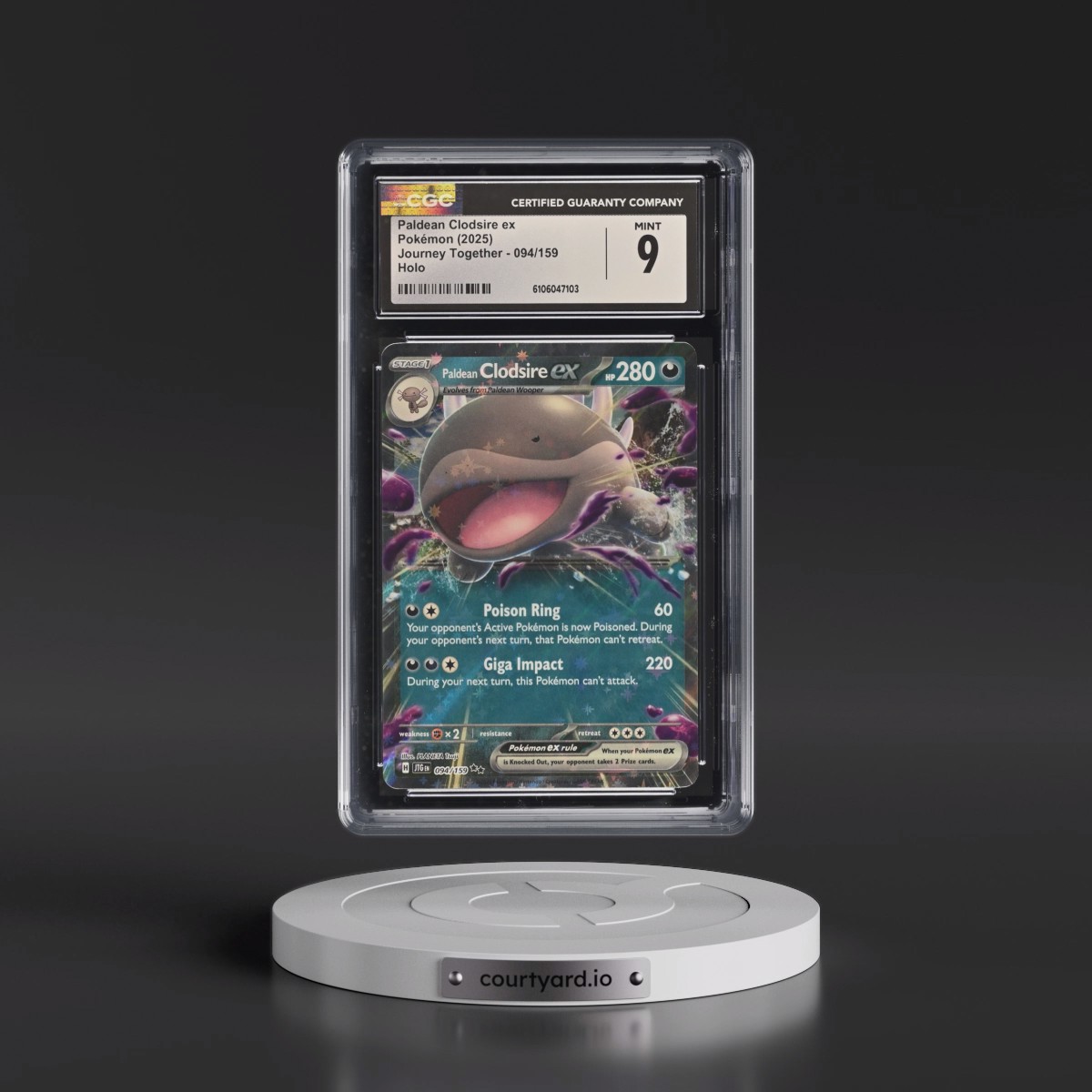 2025 Journey Together - JTG EN #094/159 Paldean Clodsire ex - Holo (CGC 9 MINT)