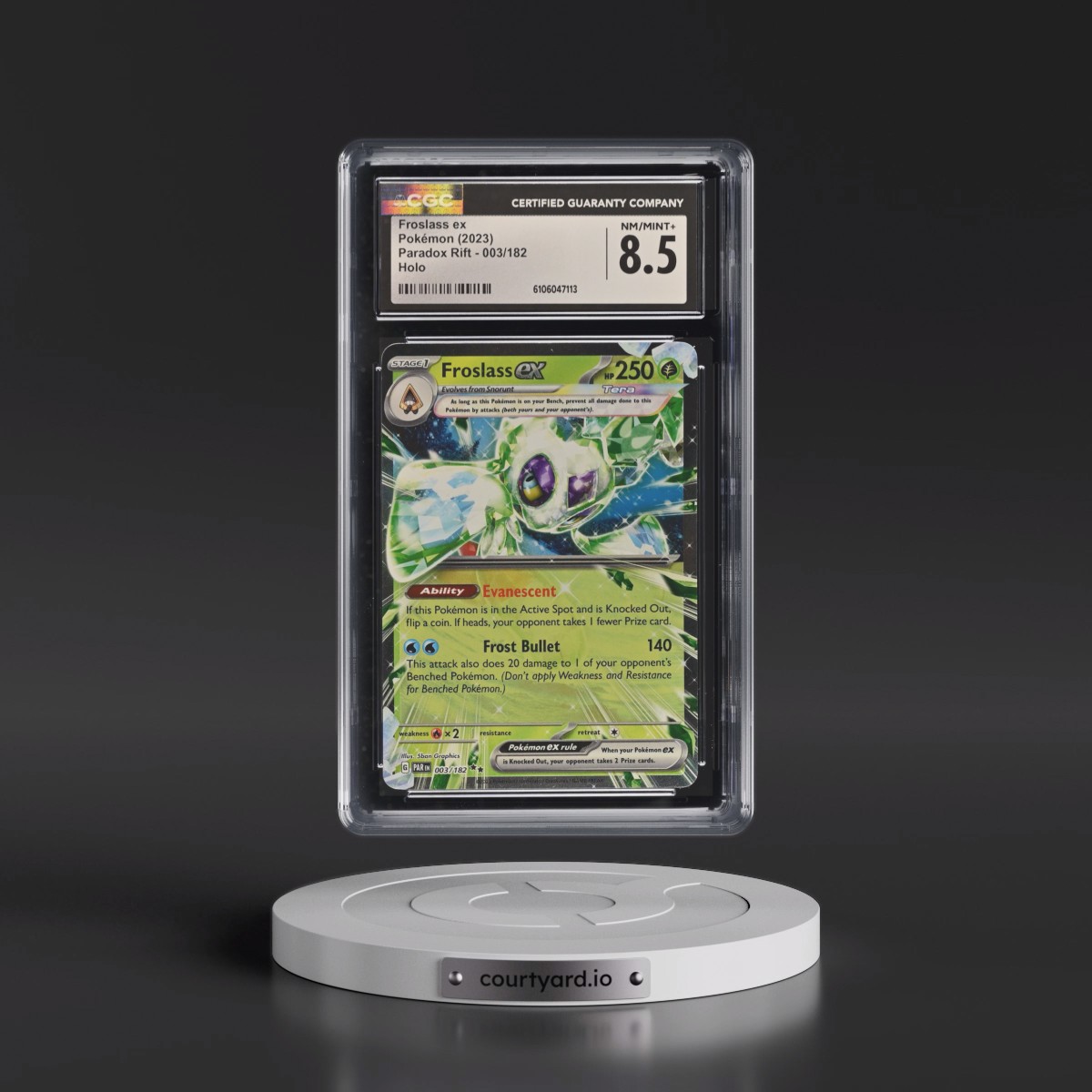 2023 Pokémon Par EN-Paradox Rift #003 Froslass EX - Holo (CGC 8.5 NM-MT+)