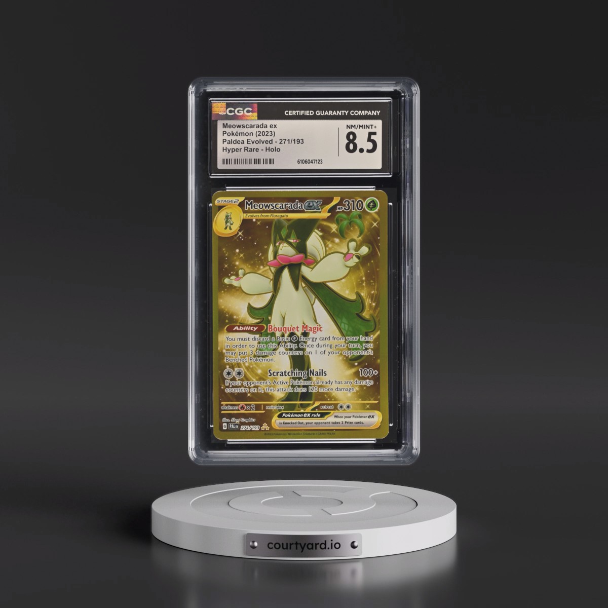 2023 Paldea Evolved - PAL EN #271/193 Meowscarada ex - Hyper Rare Holo (CGC 8.5 NM-MT+)