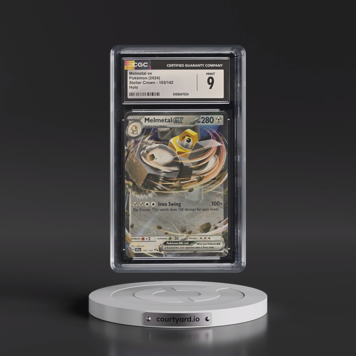 2024 Stellar Crown - SCR EN #105/142 Melmetal ex - Holo (CGC 9 MINT)