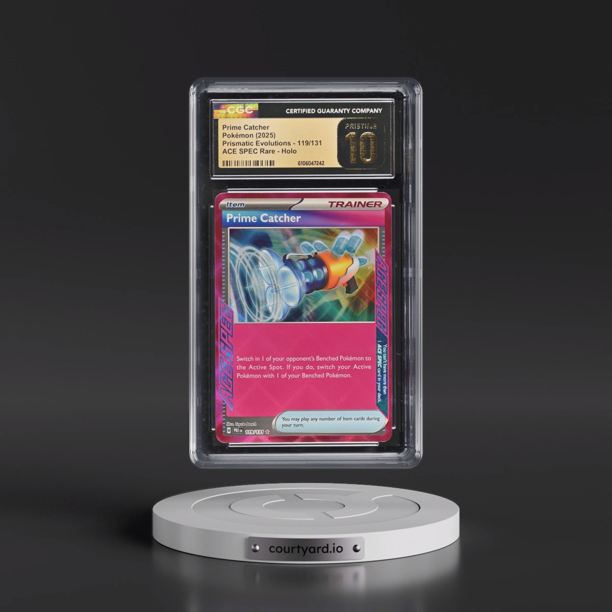 2024 Prismatic Evolutions - PRE EN #119/131 Prime Catcher - ACE SPEC Rare Holo (CGC 10 PRISTINE)