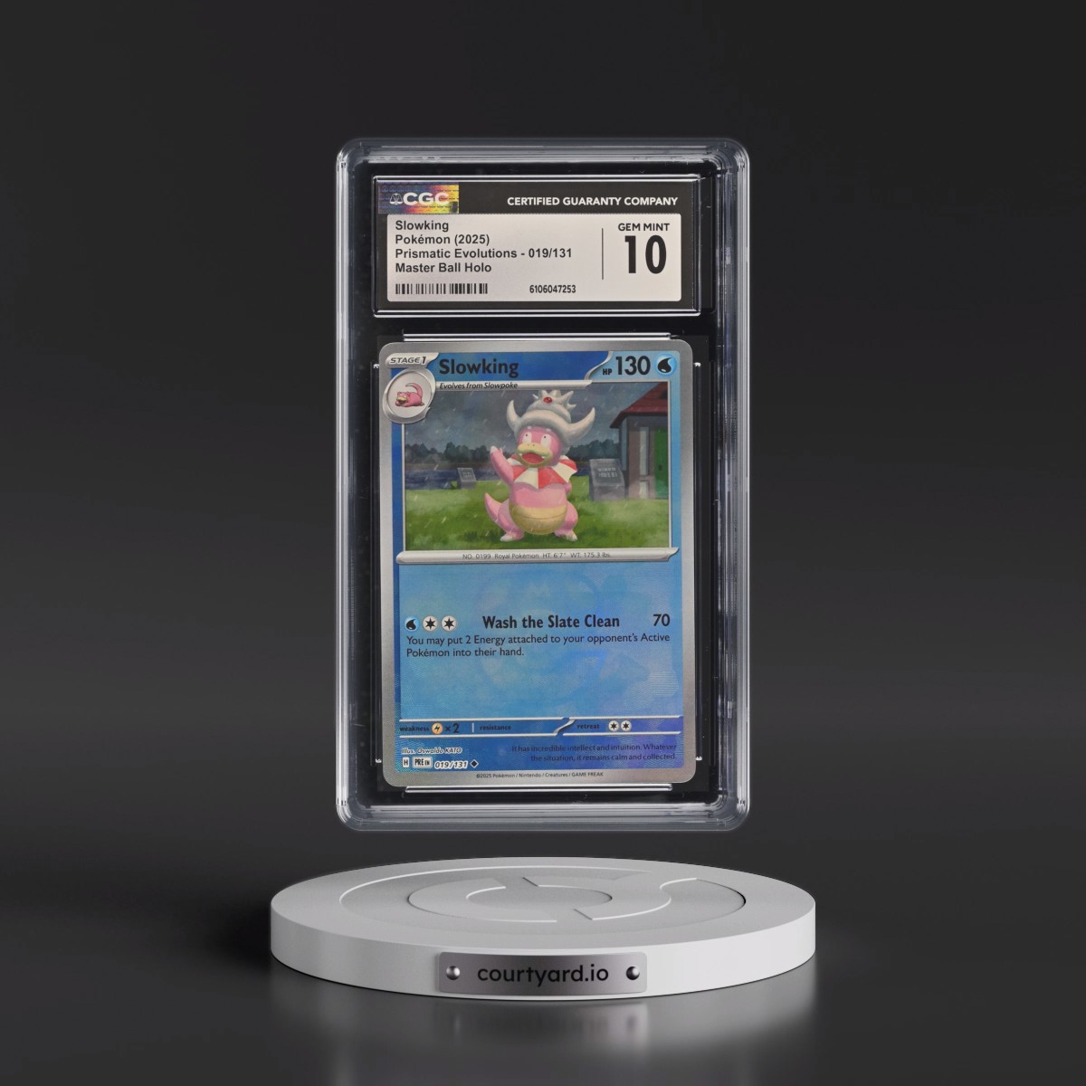 2025 Prismatic Evolutions - PRE EN #019/131 Slowking - Master Ball Holo (CGC 10 GEM MINT)