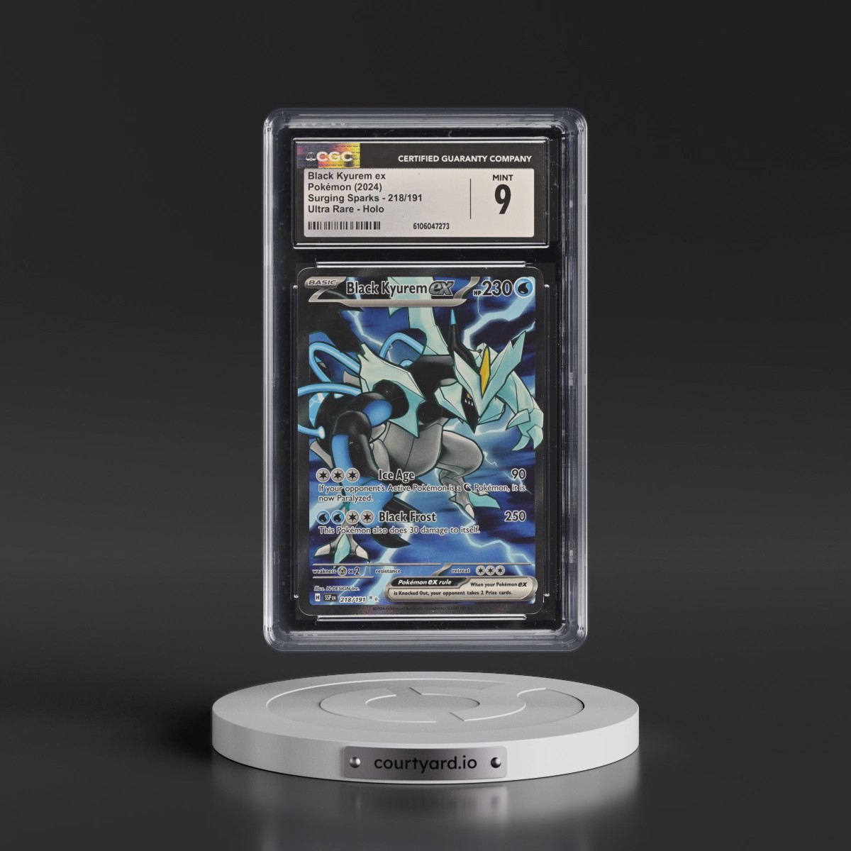 2024 Surging Sparks - SSP EN #218/191 Black Kyurem ex - Ultra Rare Holo (CGC 9 MINT)
