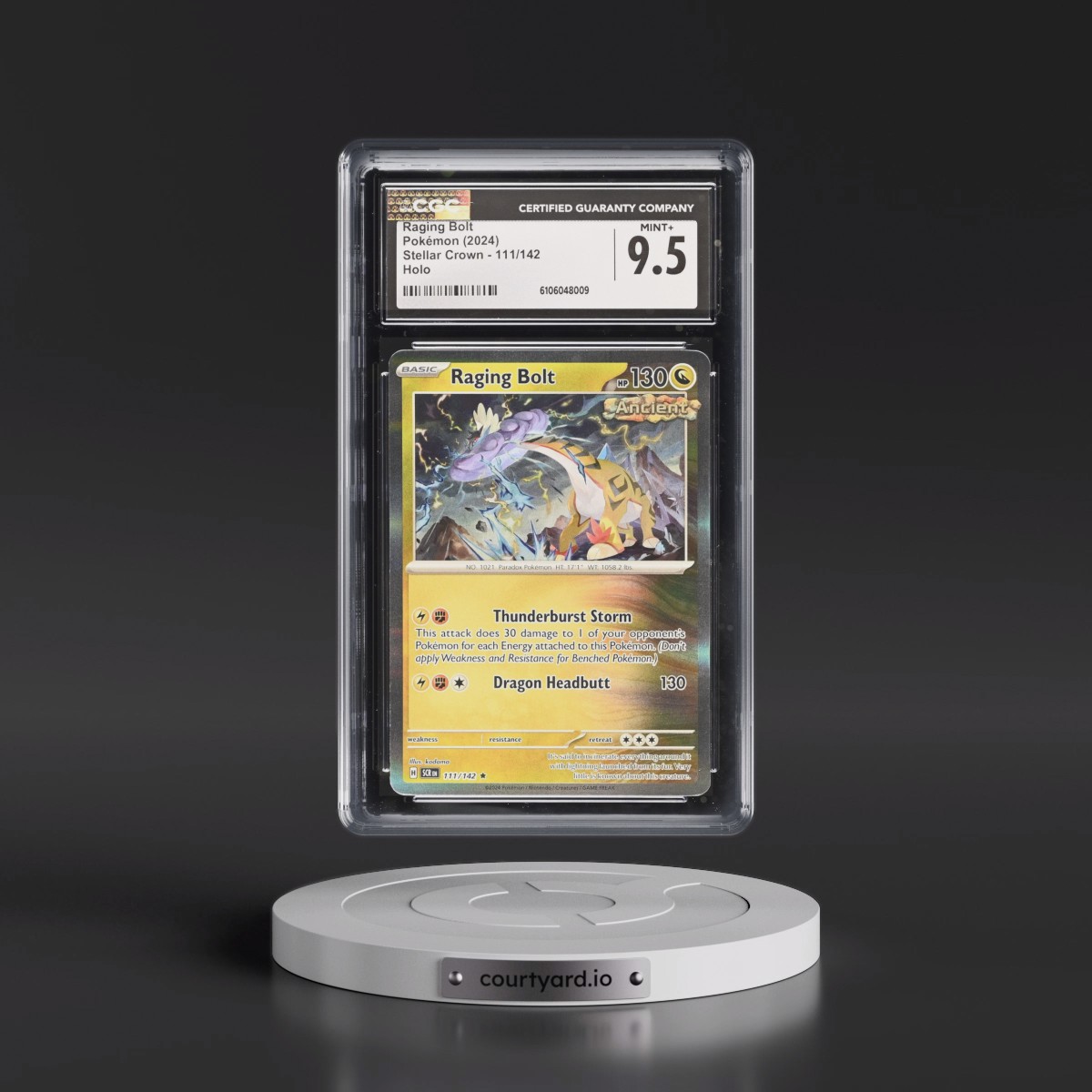 2024 Pokémon Scr EN-Stellar Crown #111 Raging Bolt (CGC 9.5 MINT+)