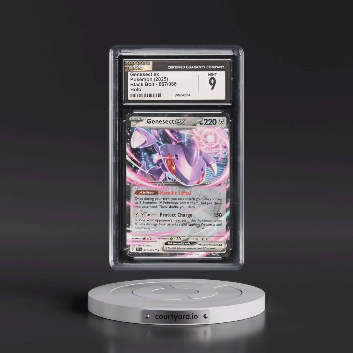2025 Pokémon Blk EN-Black Bolt #067 Genesect EX - Holo (CGC 9 MINT)