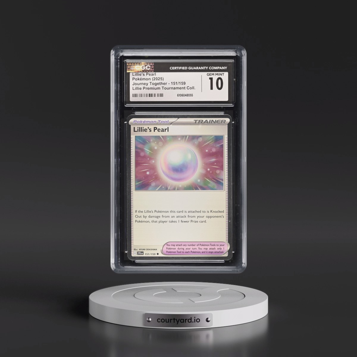 2025 Journey Together - JTG EN #151/159 Lillie's Pearl - Lillie Premium Tournament Collection (Cosmos Holo) (CGC 10 GEM MINT)