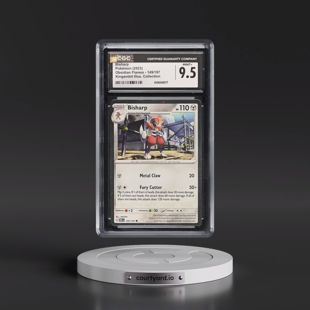 2024 Pokémon Obf EN-Obsidian Flames #149 Bisharp - Shrouded Fable Illustration Collection (CGC 9.5 MINT+)