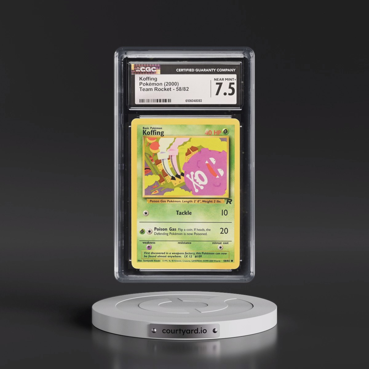 1999 Team Rocket #58/82 Koffing (CGC 7.5 NM+)